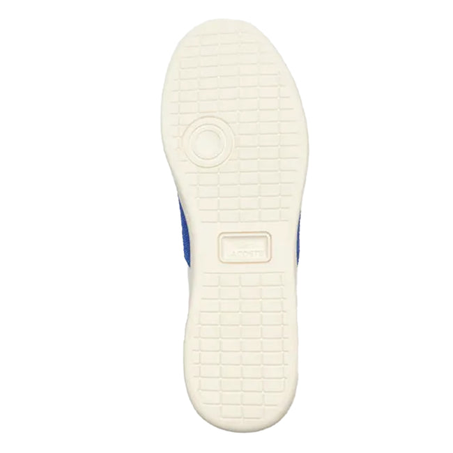 White-Blue - Side - Lacoste Mens Carnaby Pro Leather Trainers