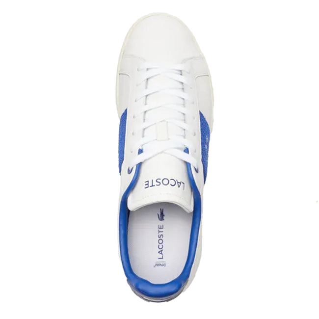 White-Blue - Lifestyle - Lacoste Mens Carnaby Pro Leather Trainers