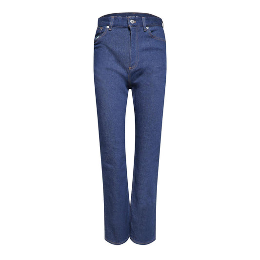 Blue - Front - Lacoste Womens-Ladies High Waist Flared Jeans