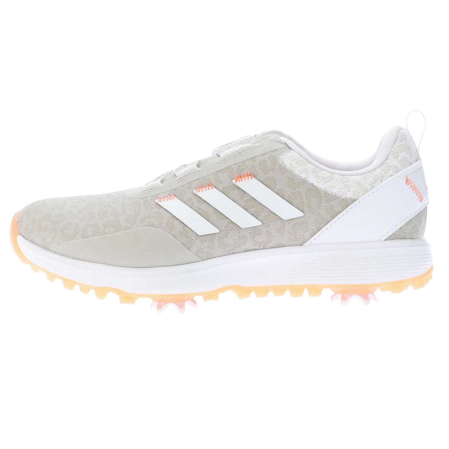 White - Back - Adidas Womens-Ladies BOA Lacing System Golf Shoes