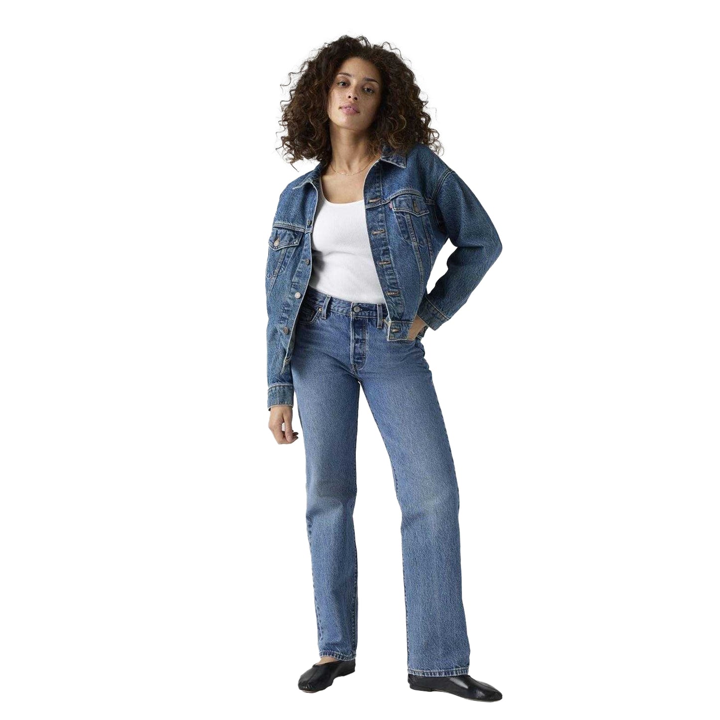 Blue - Lifestyle - Levis Womens-Ladies 501 90s Jeans