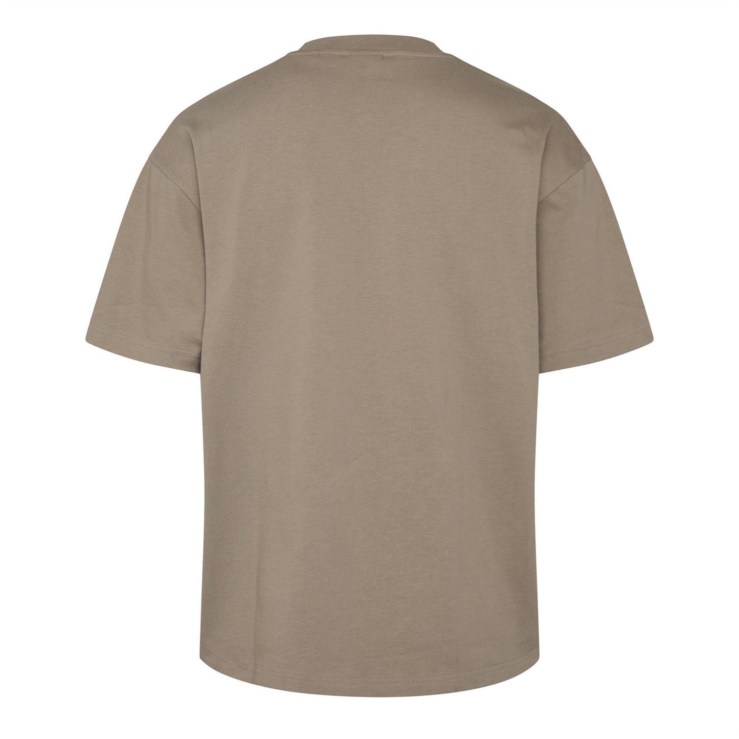 Brown - Back - Hugo Mens Dinkee Logo Oversized T-Shirt