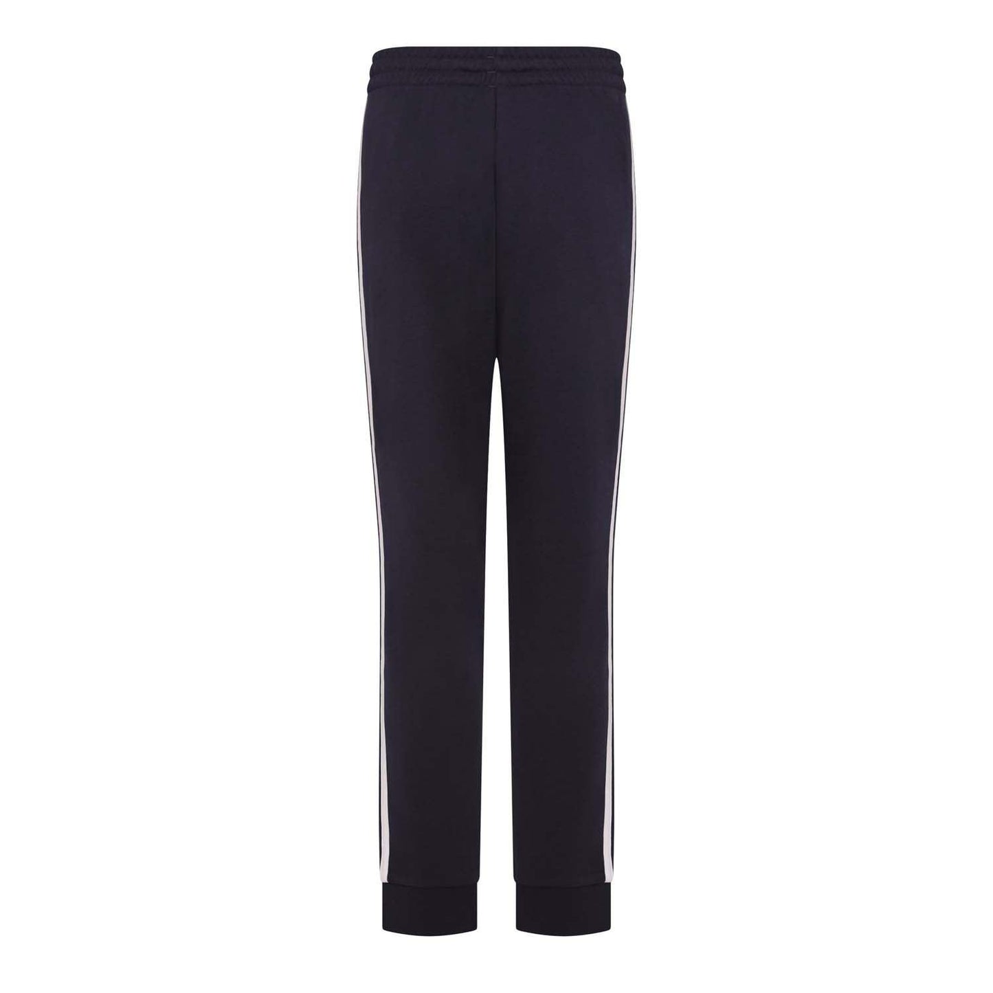 Navy - Back - Adidas Mens Essentials French Terry 3 Stripes Jogging Bottoms