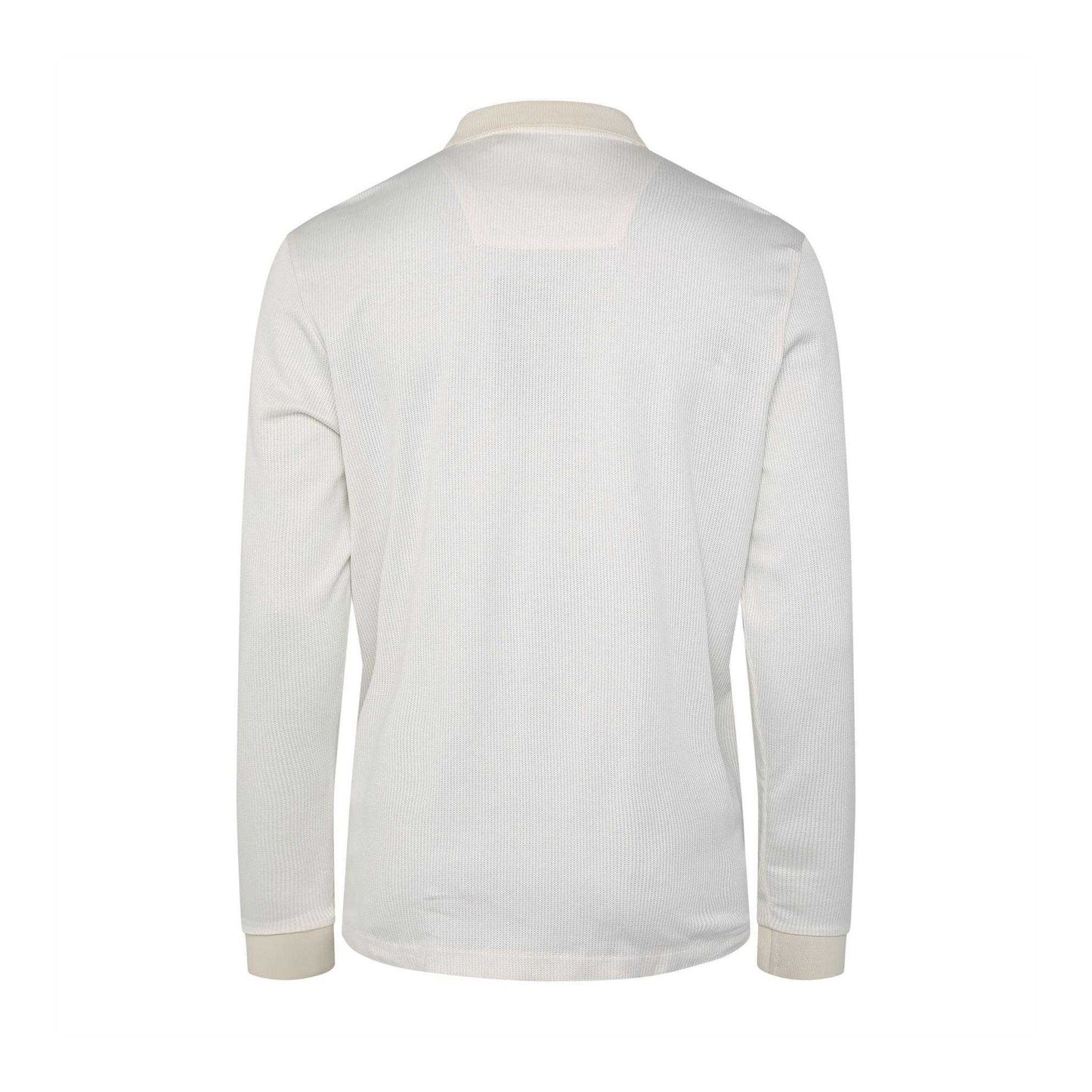 White - Back - Hugo Mens H-Pado 431 Long-Sleeved Polo Shirt