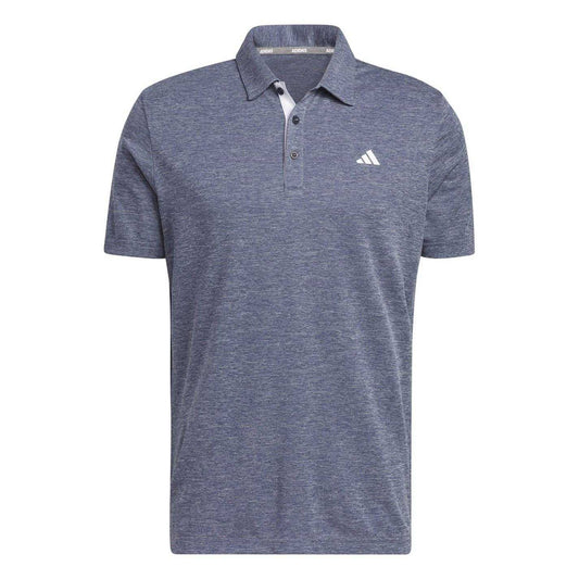 Light Navy - Front - Adidas Mens Heather Golf Polo Shirt