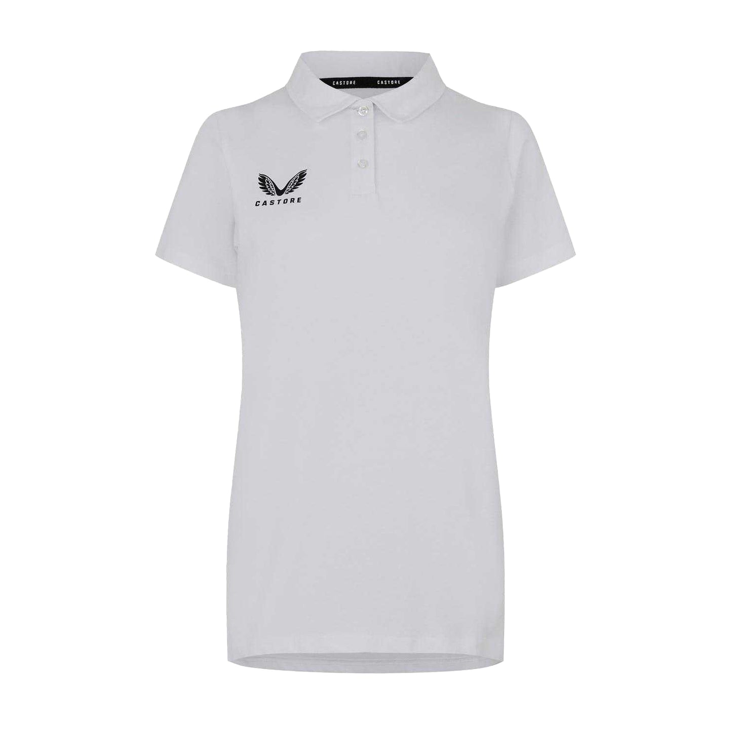 White - Front - Castore Womens-Ladies Regular Polo Shirt
