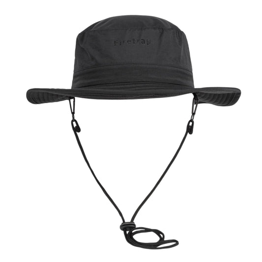 Black - Front - Firetrap Unisex Adult Nylon Bucket Hat