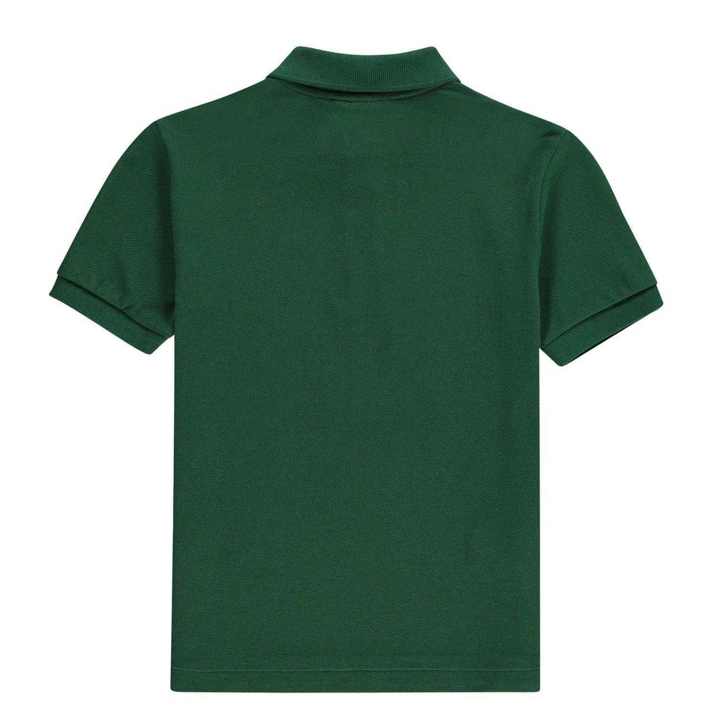 Green - Back - Lacoste Boys Pique Polo Shirt