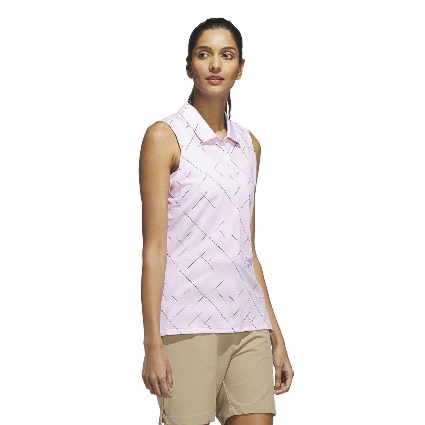 Clear-Pink - Pack Shot - Adidas Womens-Ladies Golf Polo Shirt
