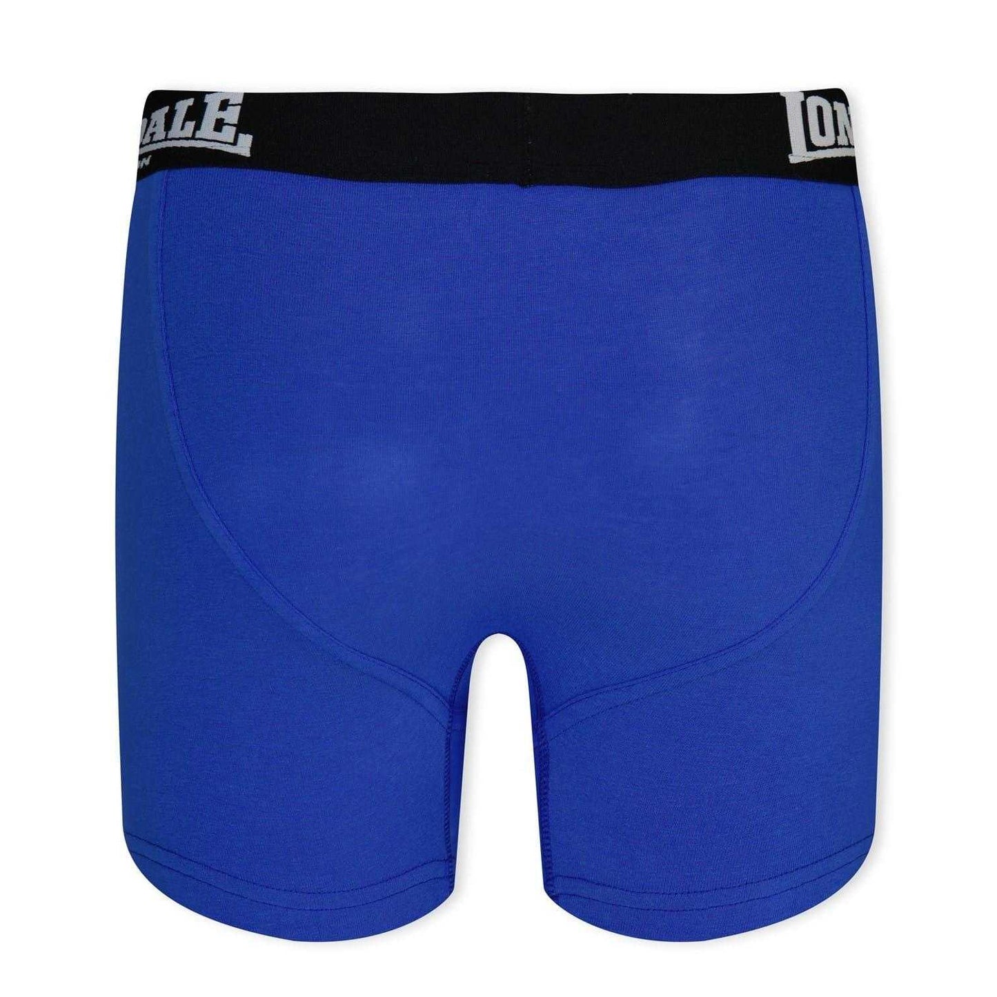 Blue-Black - Back - Lonsdale Boys Boxer Shorts (Pack of 2)