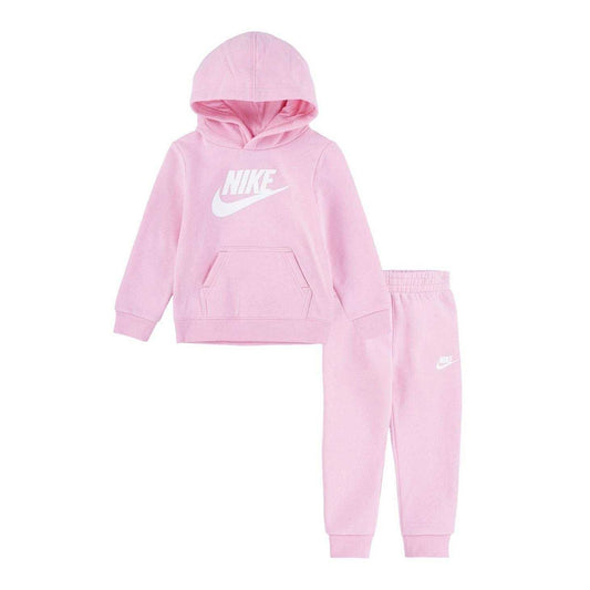 Pink - Front - Nike Baby Girls Fleece Tracksuit