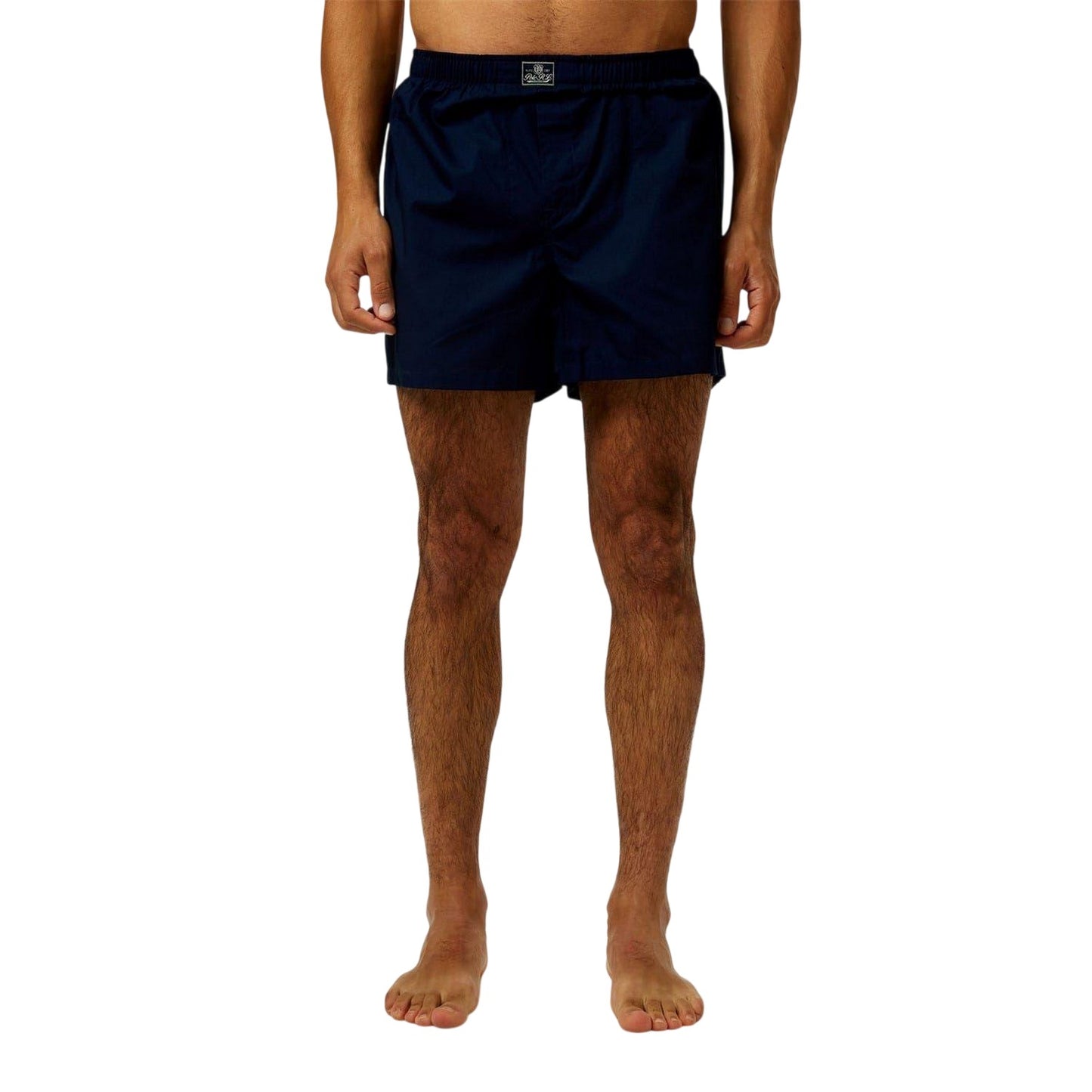 Navy-Blue-White - Pack Shot - Slazenger Mens Cotton Boxer Shorts (Pack of 3)