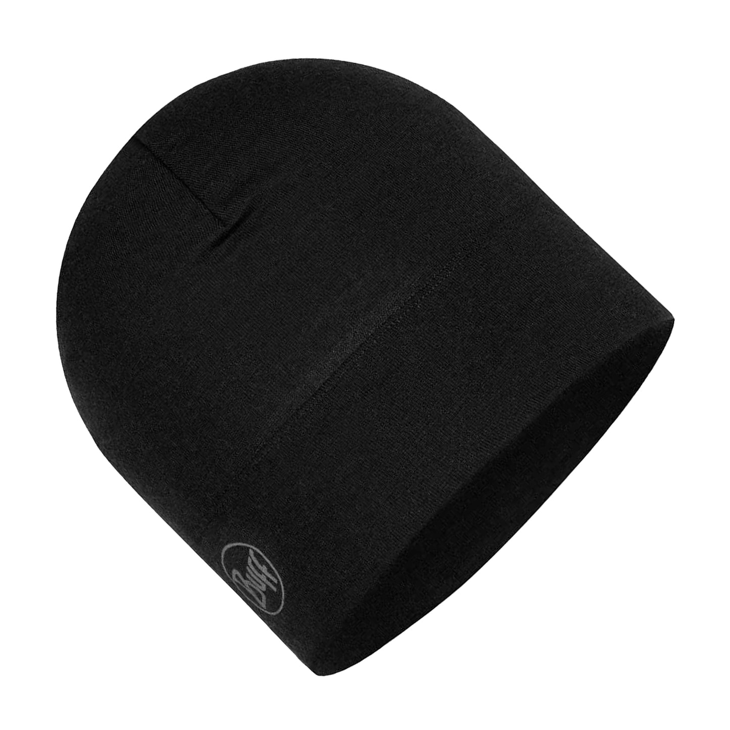 Black - Back - Buff Unisex Adult Merino Wool Beanie