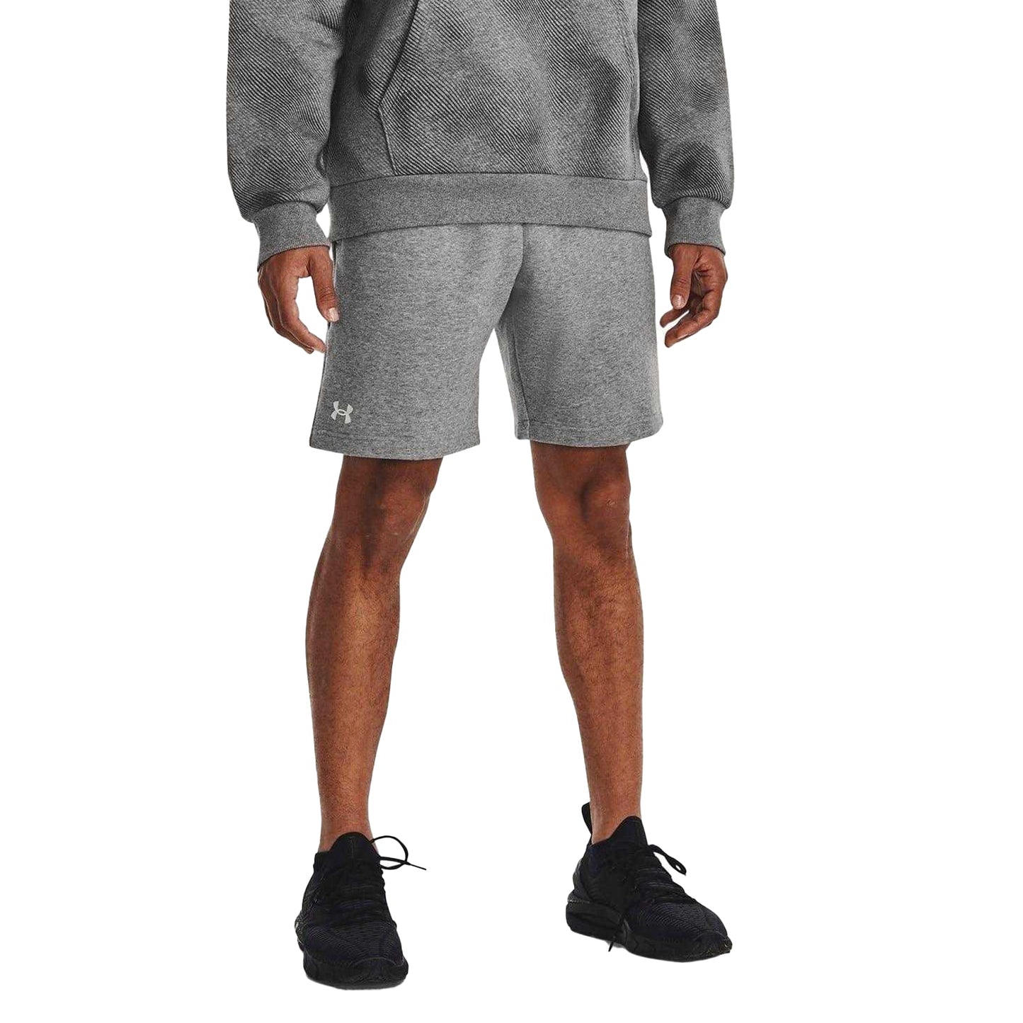 Frost Gray - Side - Under Armour Mens Rival Cotton Blend Shorts