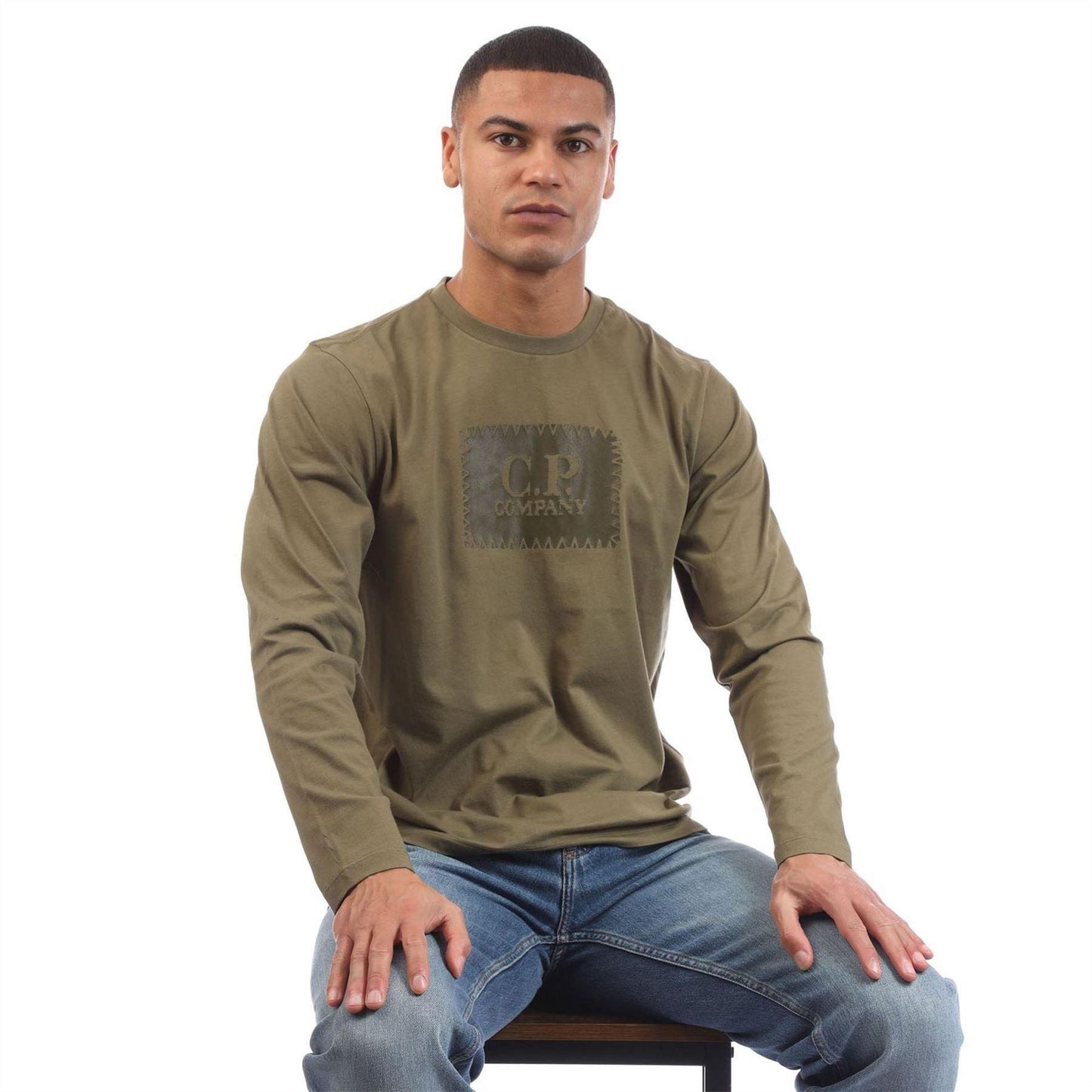 Green - Close up - C.P. Company Mens T-Shirt