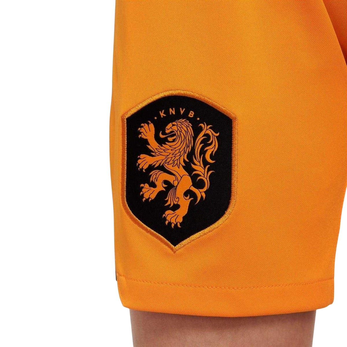 Orange - Side - Nike Childrens-Kids Shield Dri-FIT Football Shorts