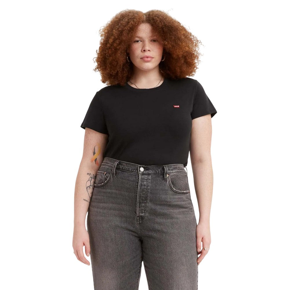 Black - Side - Levis Womens-Ladies Baby Plus T-Shirt