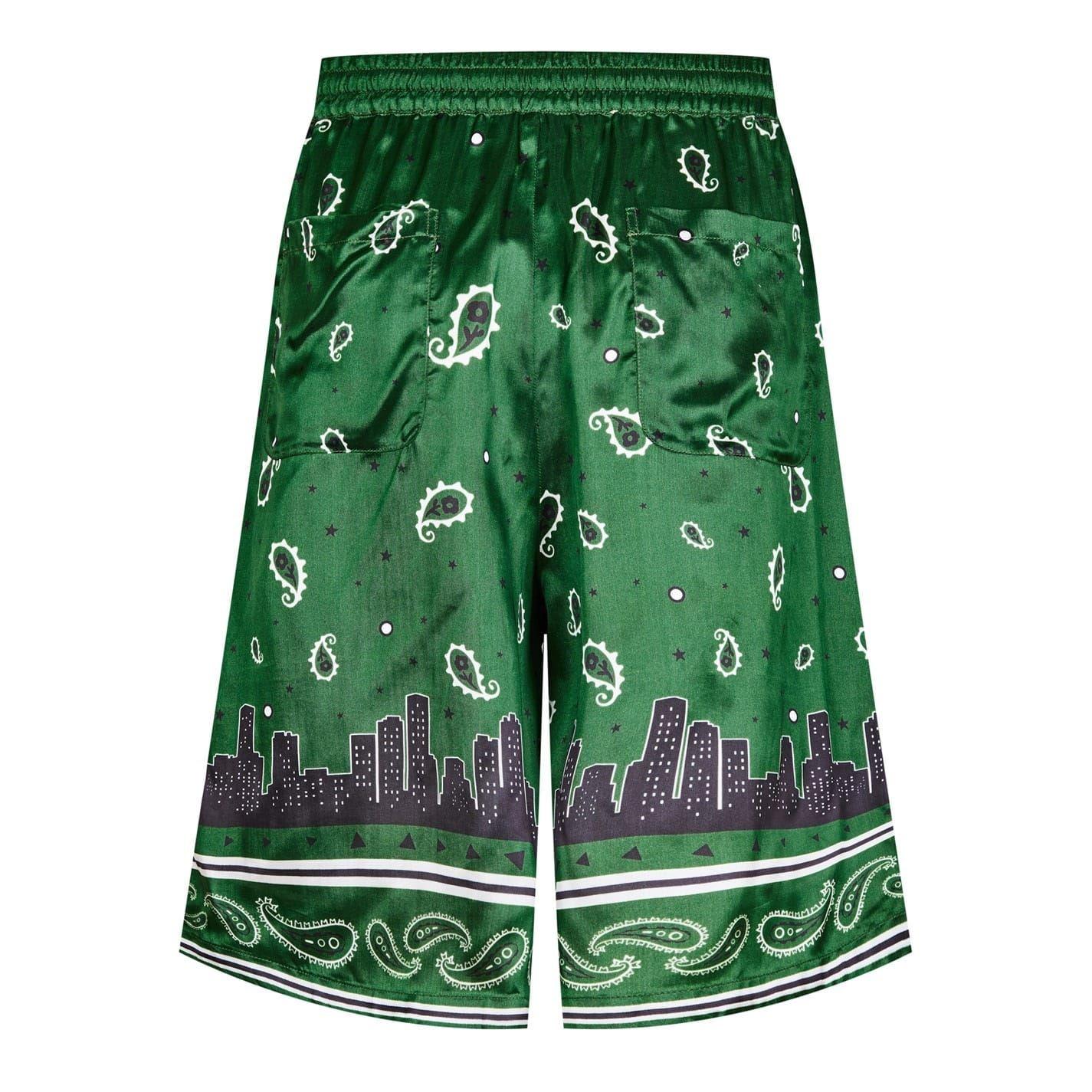 Willow - Back - Off White Mens Satin Loose Fit Shorts
