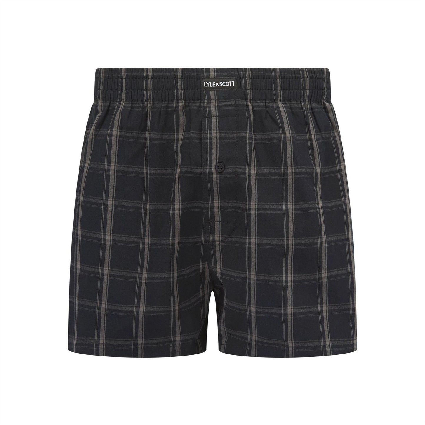 Black - Lifestyle - Lyle & Scott Mens Woven Boxer Shorts (Pack of 3)