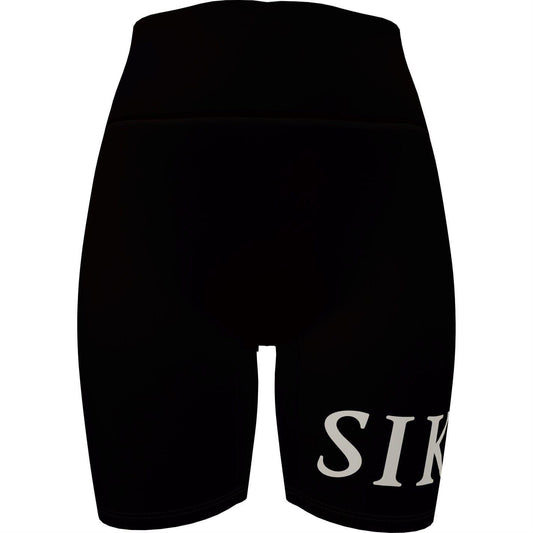 Black - Front - SikSilk Womens-Ladies Slim Cycling Shorts