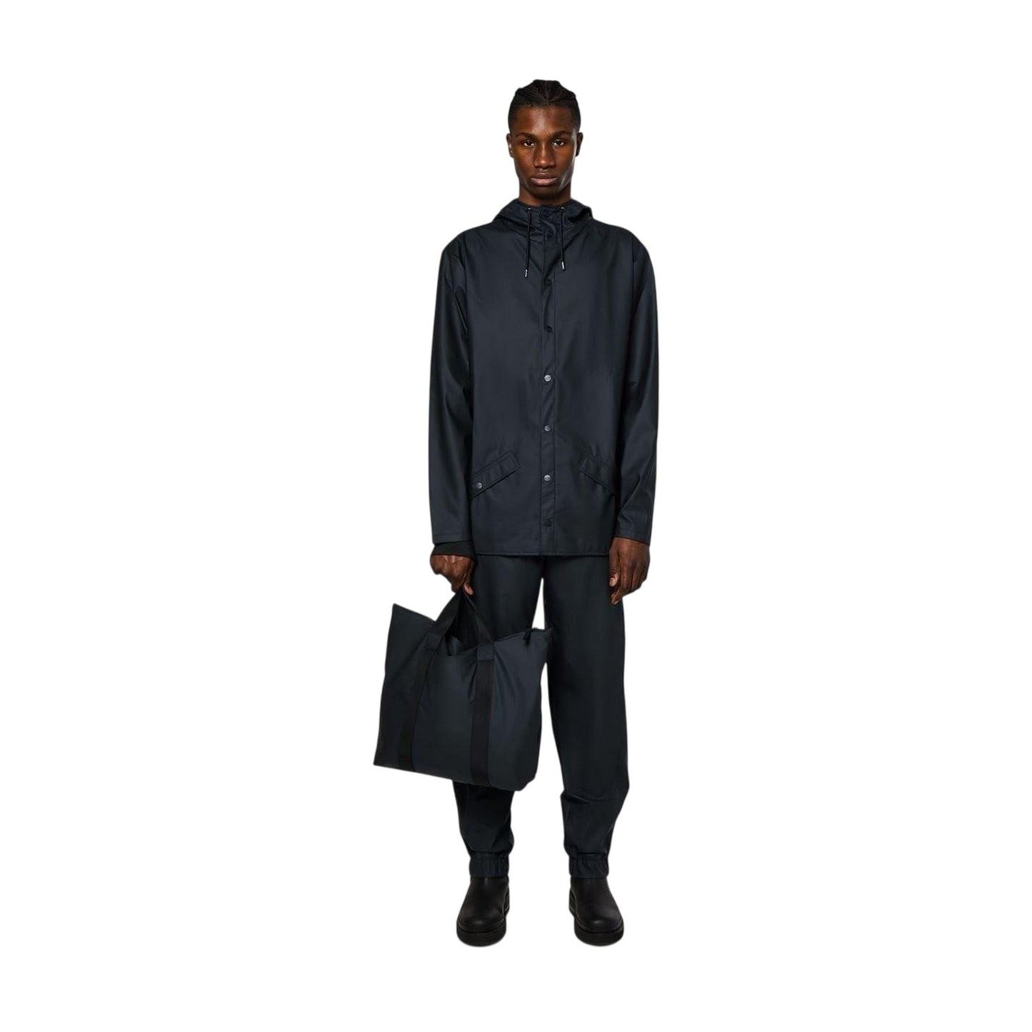 Black - Side - Rains Commuter Tote Bag