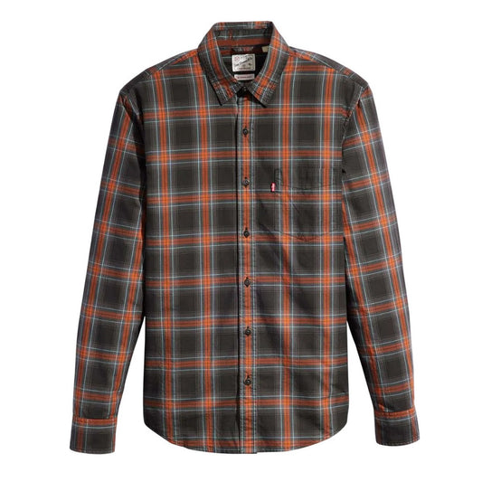 Black-Red - Front - Levis Mens Sunset Pocket Shirt