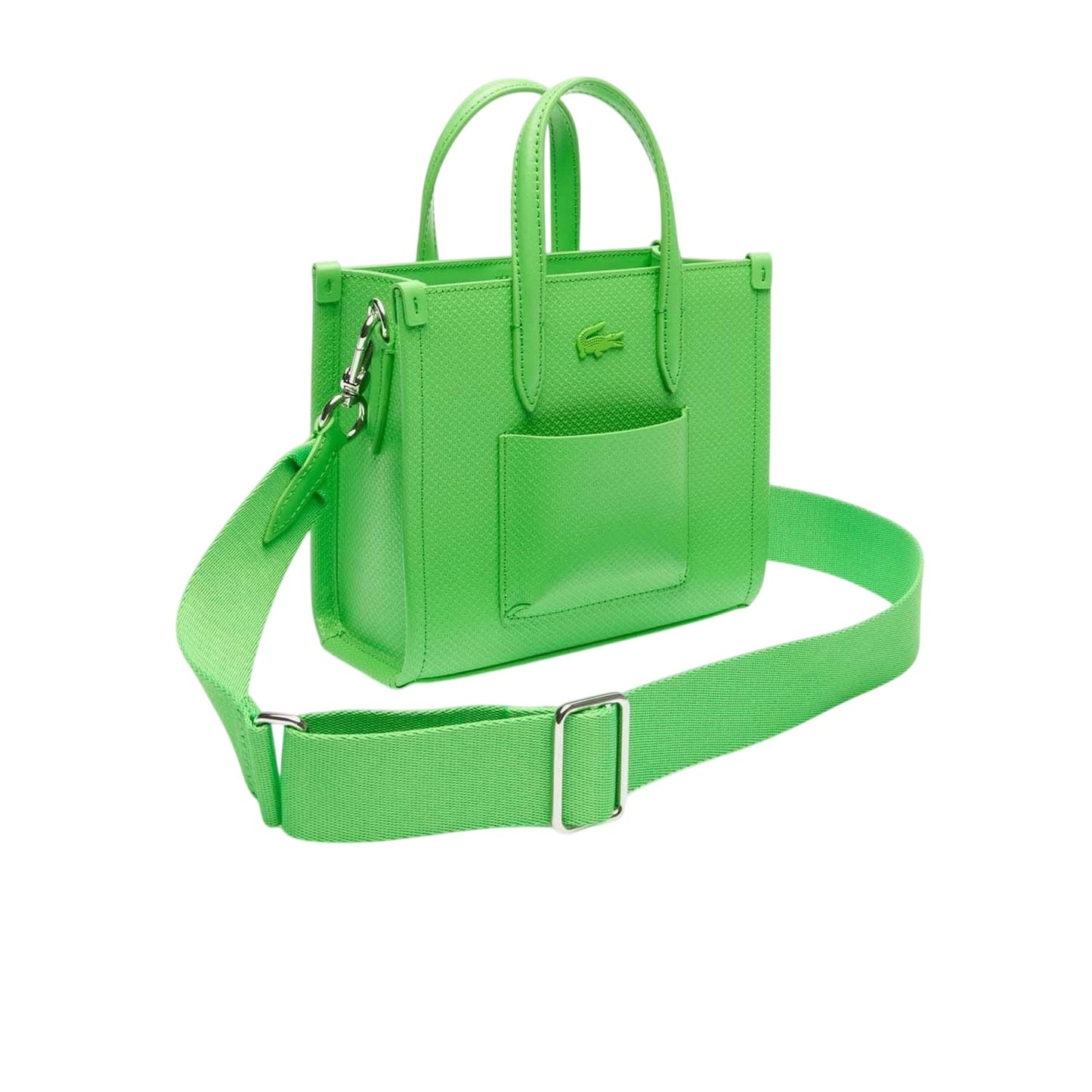 Green - Side - Lacoste Womens-Ladies Chantaco Leather Tote Bag