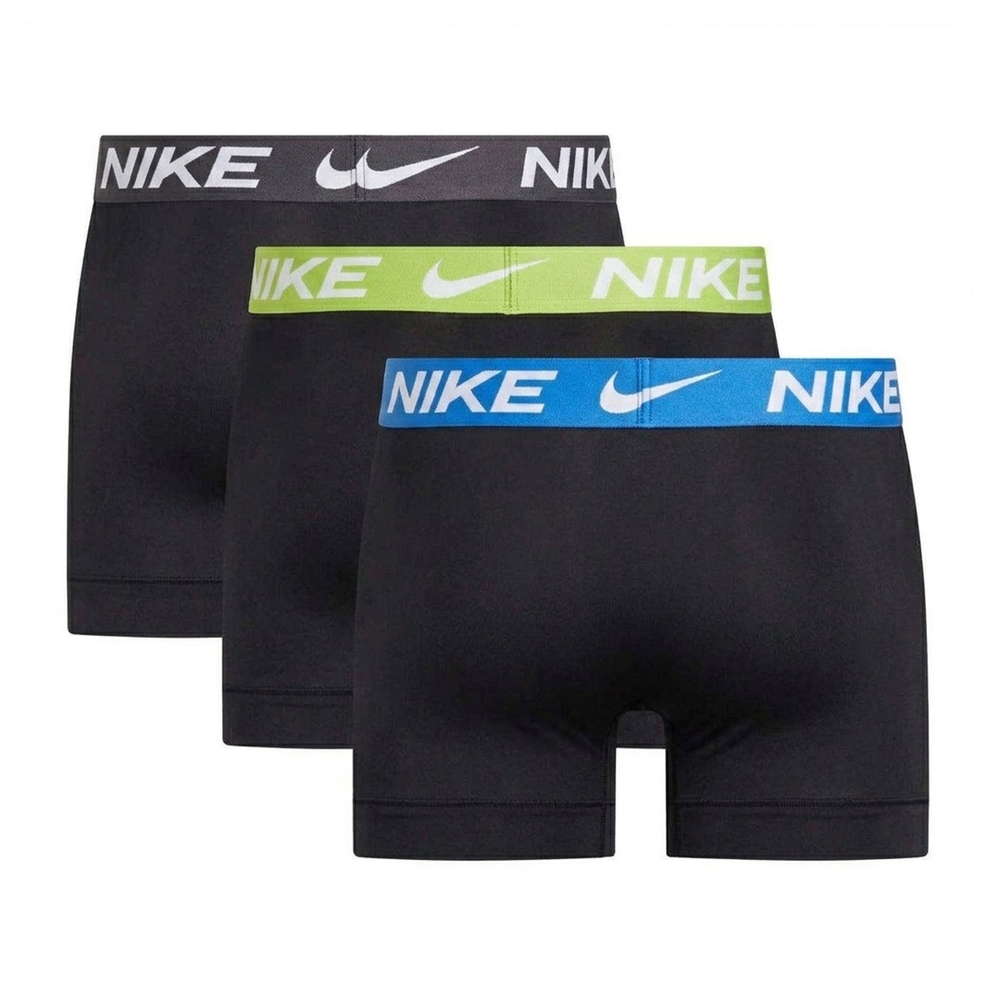 Black - Back - Nike Mens Dri-FIT Essential Micro Boxer Shorts (Pack of 3)