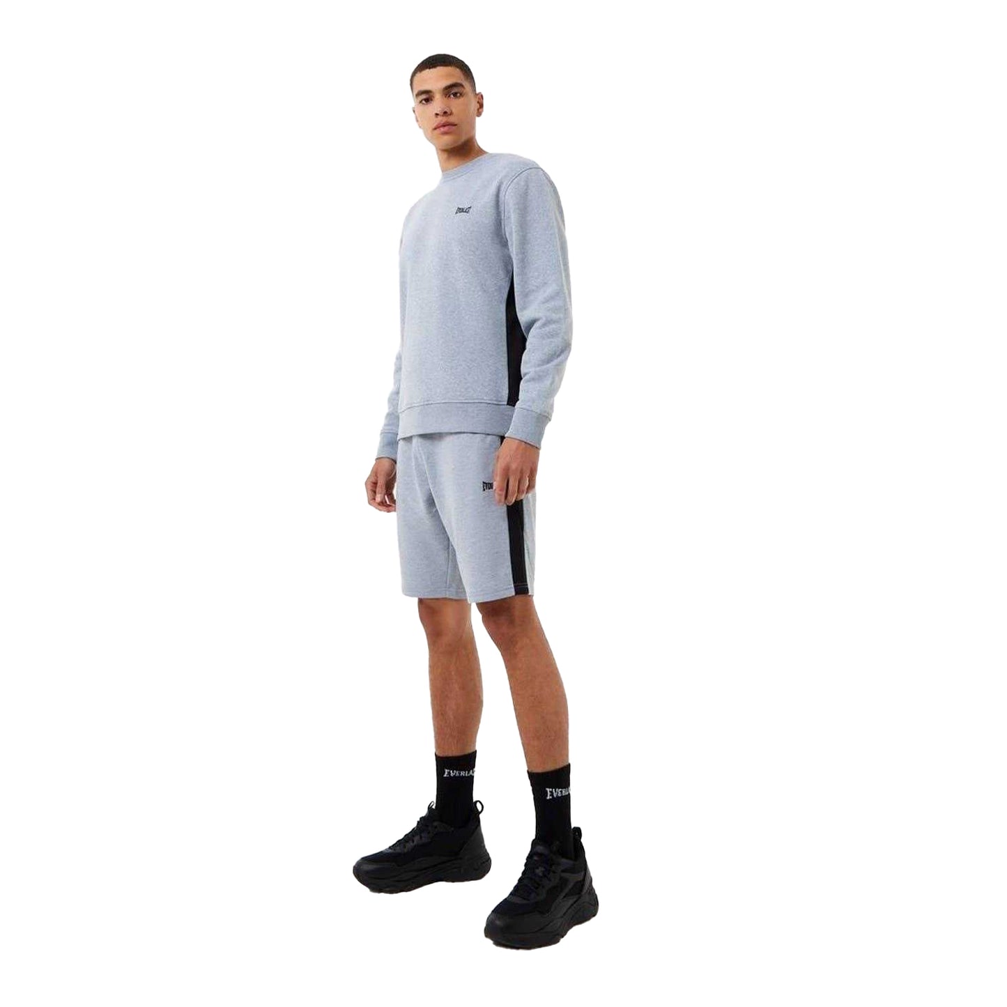 Grey Marl - Lifestyle - Everlast Mens Slim Jersey Shorts