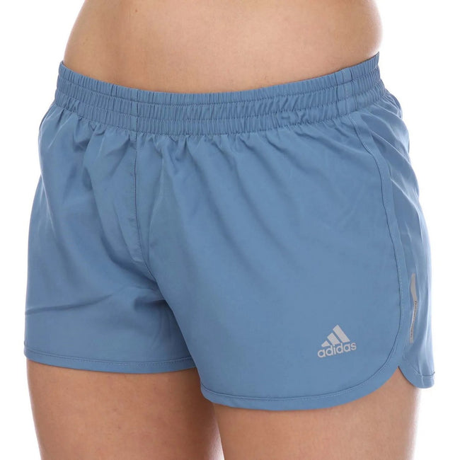 Blue - Front - Adidas Womens-Ladies Running Shorts