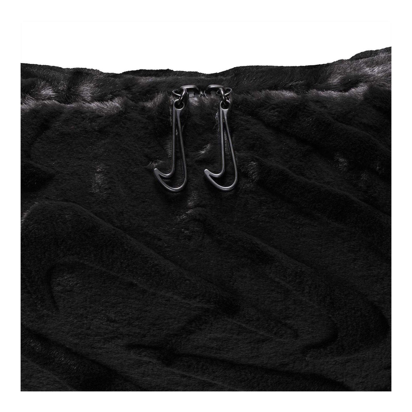 Black - Pack Shot - Nike Womens-Ladies Textured Faux Fur Handbag