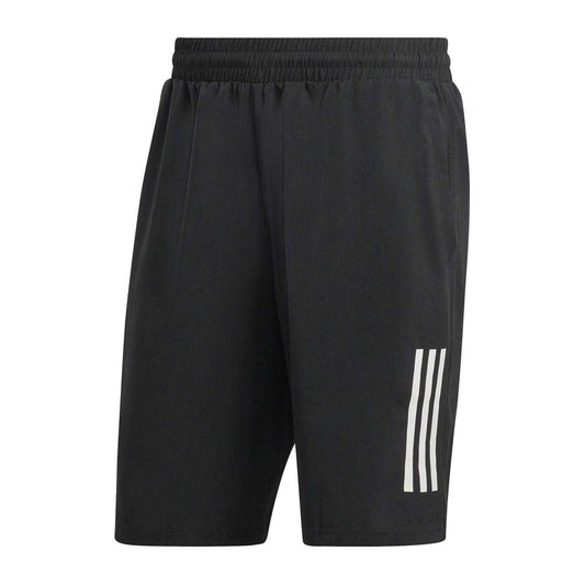 Black-White - Front - Adidas Mens Club Shorts