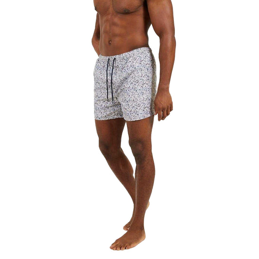 Grey Print - Front - Brave Soul Mens Printed Swim Shorts