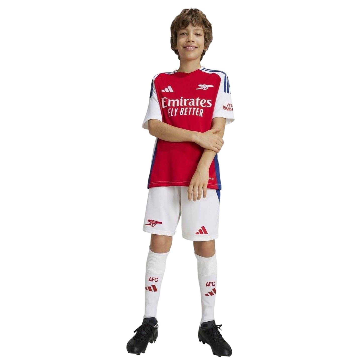 White - Side - Arsenal Childrens-Kids Arsenal Home Football Shorts