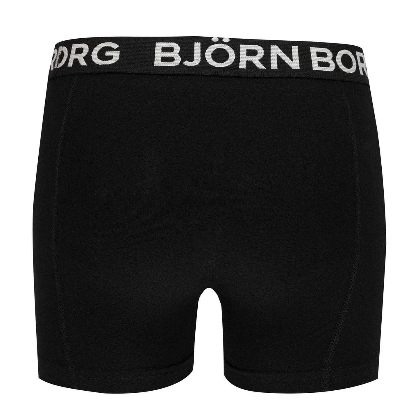 Black - Back - Bjorn Boys Sammy Boxer Shorts (Pack of 3)