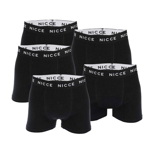 Black - Front - Nicce Mens Galan Boxer Shorts (Pack of 5)