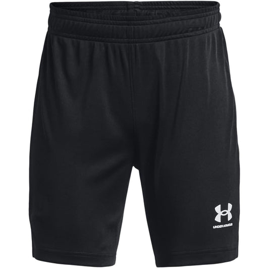 Black-White - Front - Under Armour Childrens-Kids Core Shorts