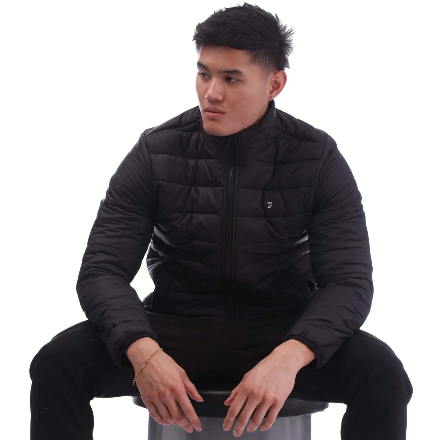 Black - Lifestyle - Farah Mens Samson Padded Jacket