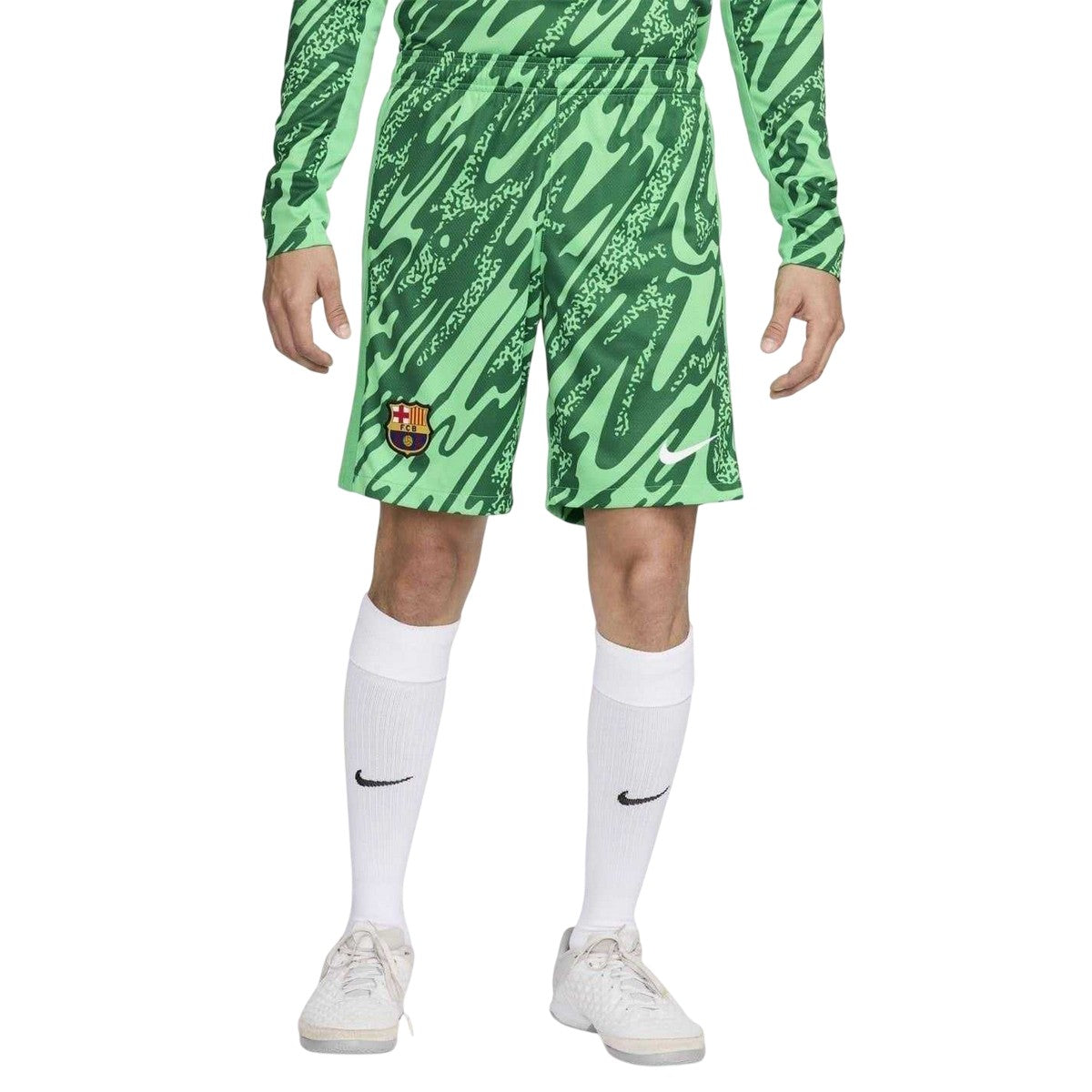Green - Side - Nike Mens FC Barcelona Goalkeeper Shorts
