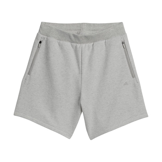 Grey Melange - Front - Adidas Mens Polyester Blend Basketball Shorts