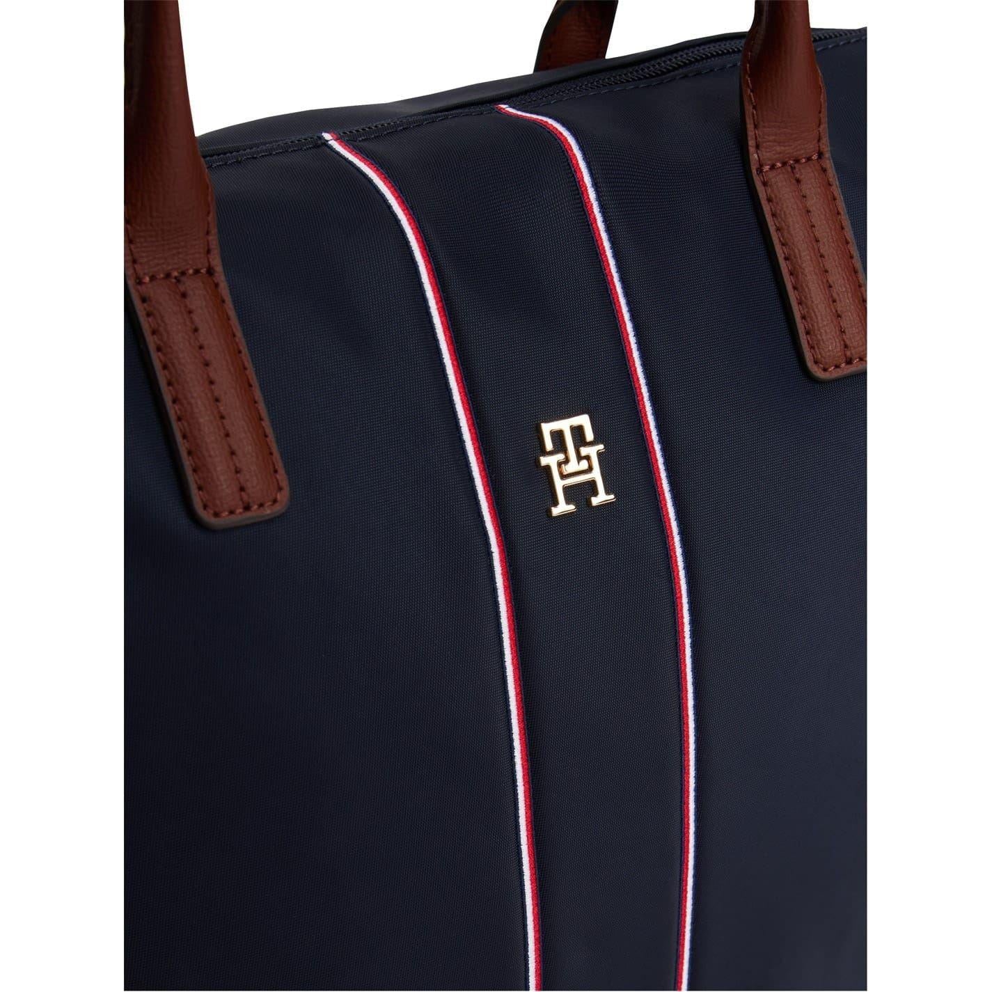 Navy Blue - Pack Shot - Tommy Hilfiger Popette Monogram Nylon Tote Bag