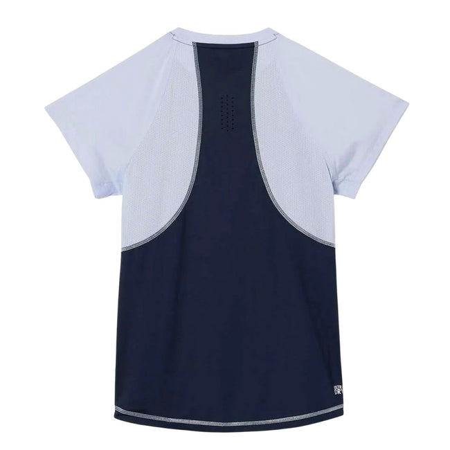 Blue - Back - Lacoste Womens-Ladies Stretch Slim Sport T-Shirt