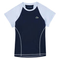Blue - Front - Lacoste Womens-Ladies Stretch Slim Sport T-Shirt