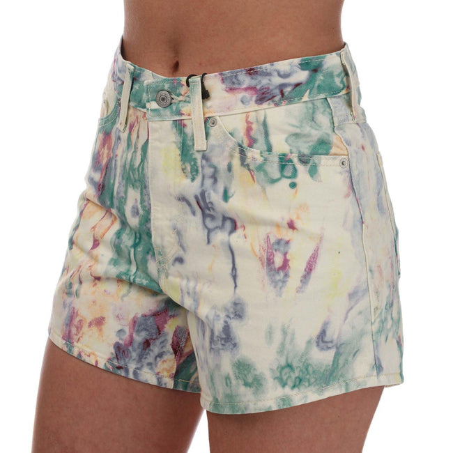 Multicoloured - Front - Levis Womens-Ladies 80´s Mom Shorts