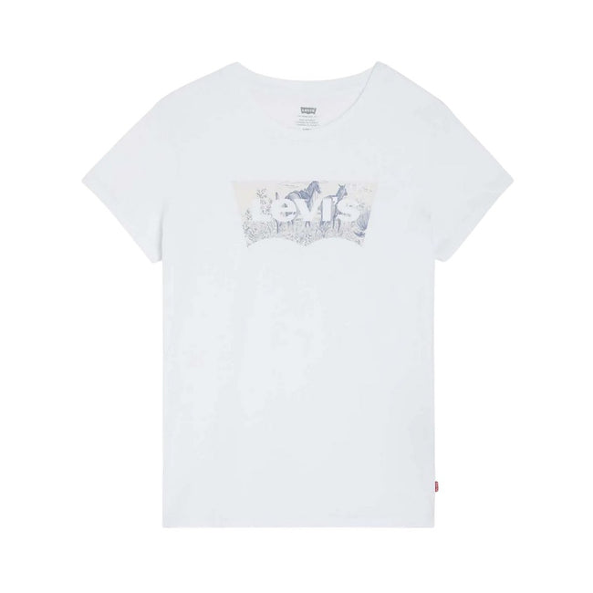 White - Front - Levis Womens-Ladies The Perfect T-Shirt