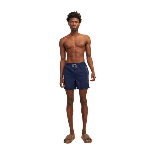 Navy Blazer - Front - Jack And Jones Mens Quick Dry Swim Shorts