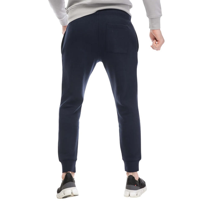 Navy - Back - DKNY Mens Fleece Tonal Logo Jogging Bottoms