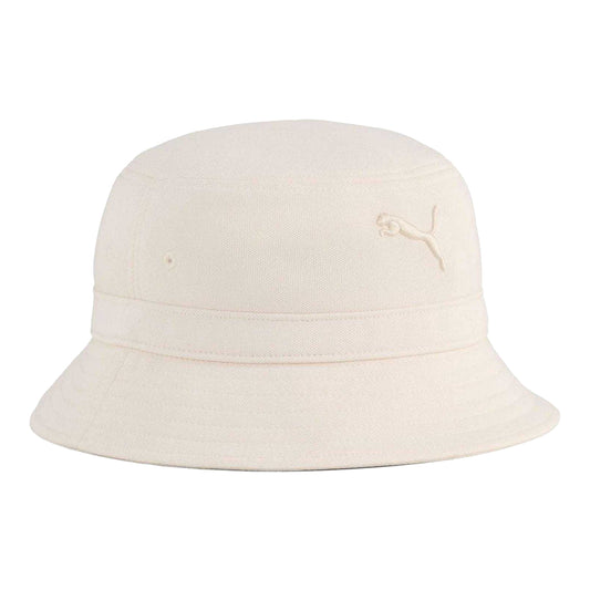 White - Front - Puma Essential Logo Bucket Hat