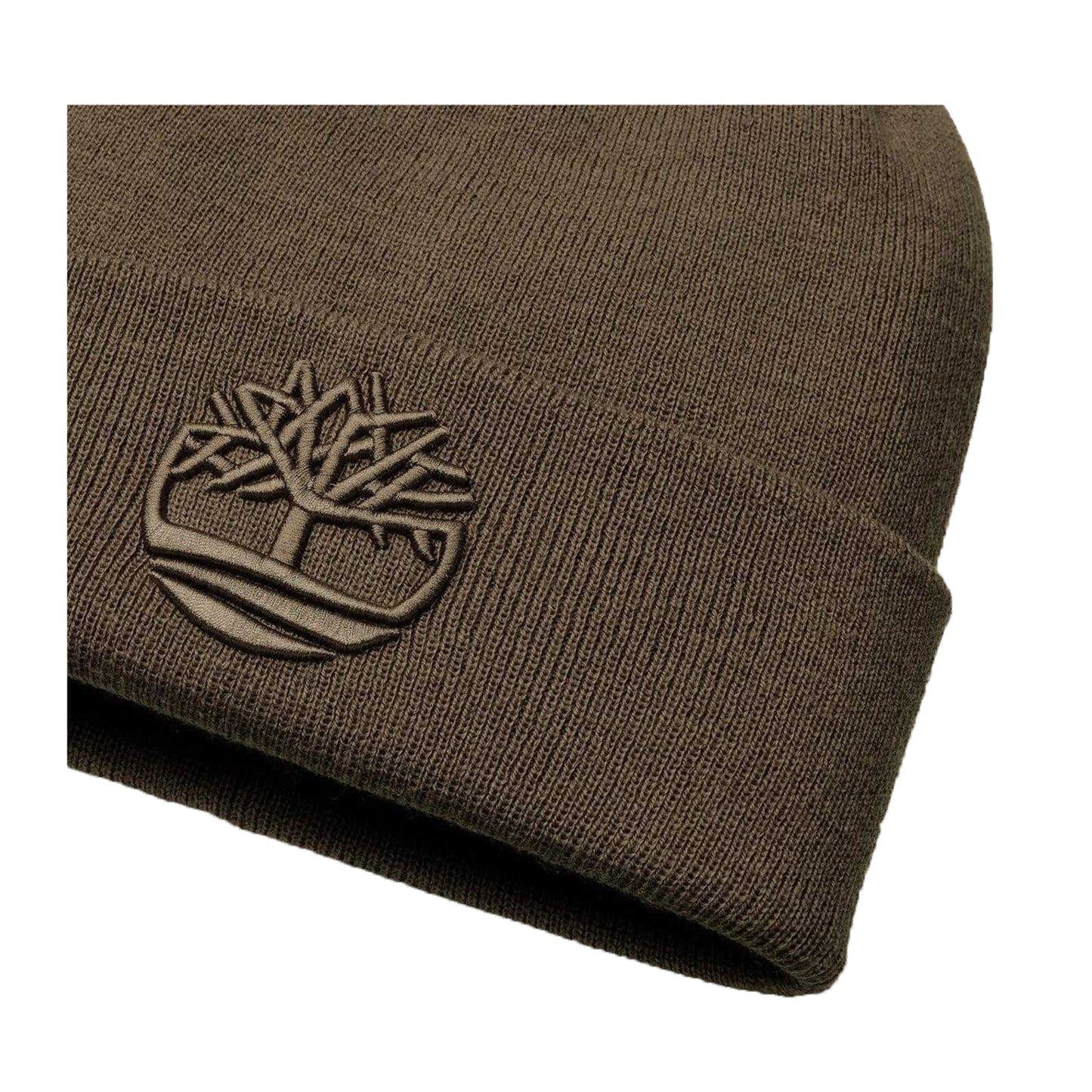 Chocolate Brown - Side - Timberland Unisex Adult Logo Ribbed Beanie