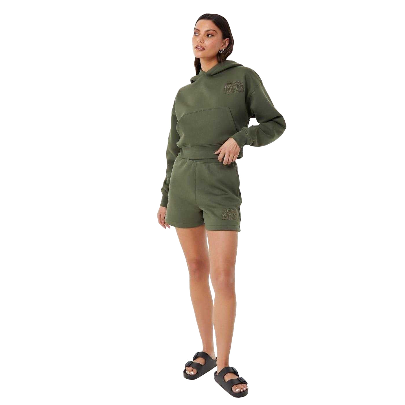Khaki Green - Lifestyle - Jack Wills Womens-Ladies Fleece Shorts
